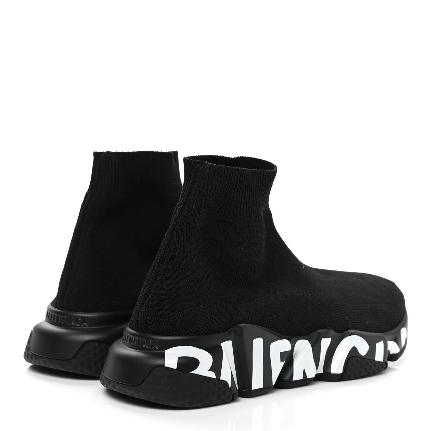 Neoprene Knit Womens Speed Graffiti Sneakers 36 Black White