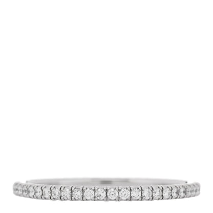 Cartier 18K White Gold Diamond 1.5mm Etincelle de Cartier Wedding Band Ring 53 6.5 3 of 5