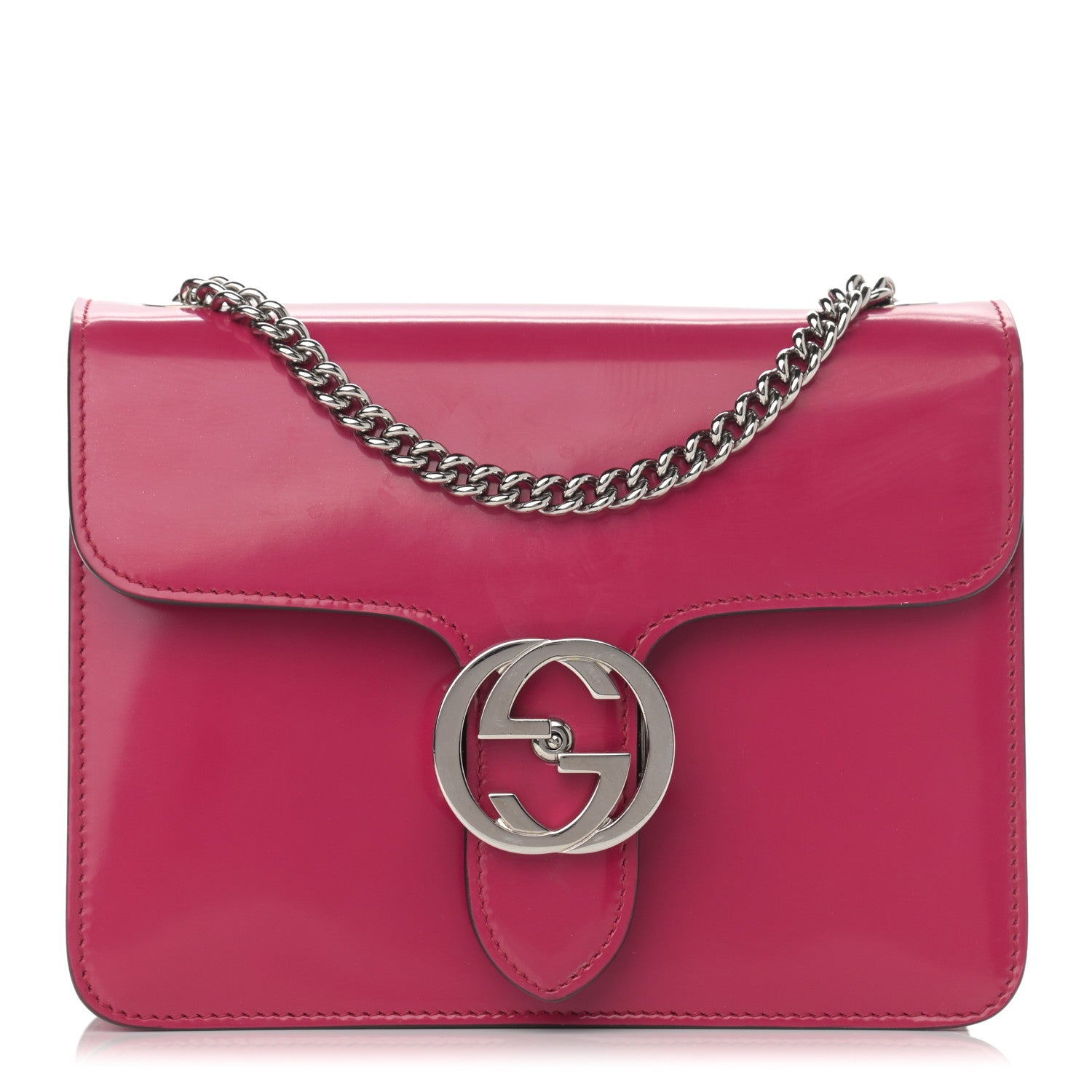Gucci Shade Lux Calfskin Small Interlocking G Shoulder Bag Petunia 1 of 16