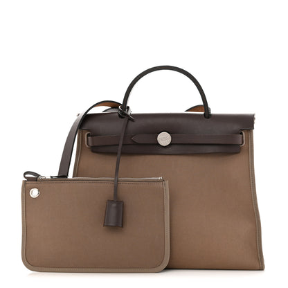 Hermes Vache Hunter Toile Herbag Zip 31 PM Etoupe Ebene 1 of 16