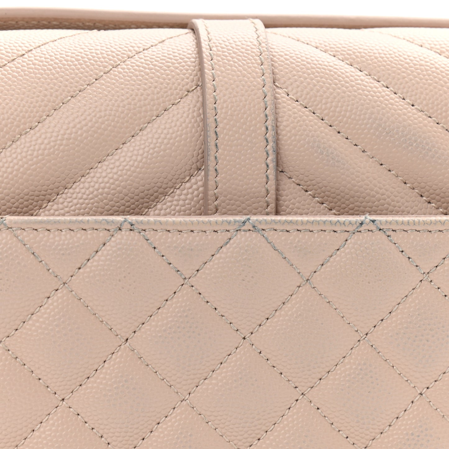 Grain De Poudre Textured Mixed Matelasse Medium Triquilt Monogram Satchel Marble Pink