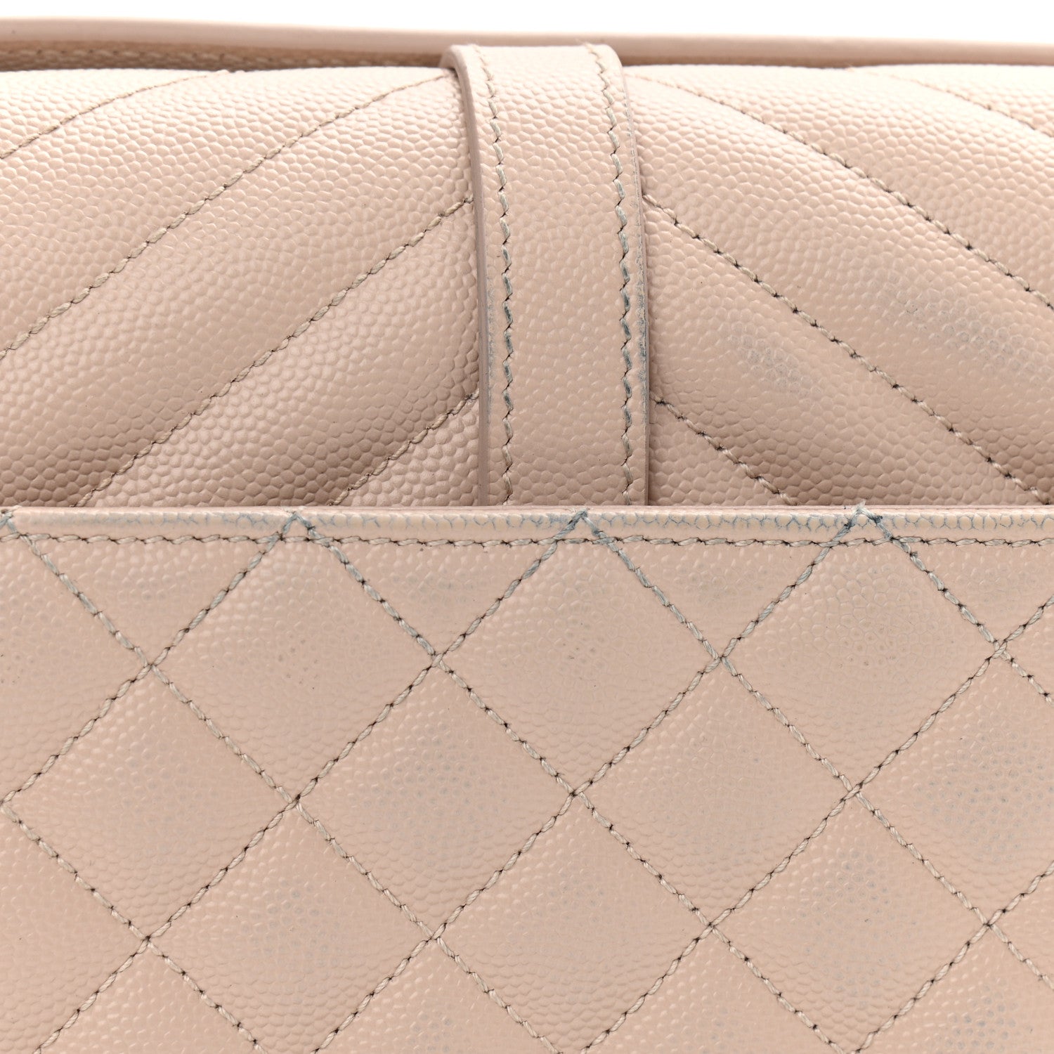 Saint Laurent Grain De Poudre Textured Mixed Matelasse Medium Triquilt Monogram Satchel Marble Pink 11 of 15