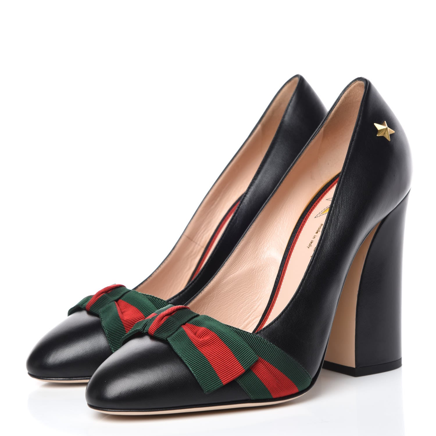 Gucci Malaga Kid Web Bow Pumps 39 Black 3 of 12