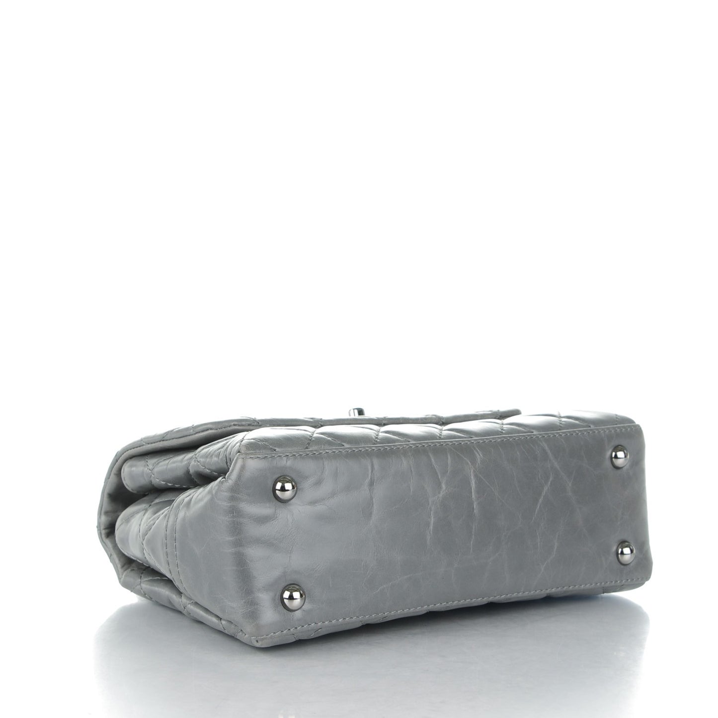 Calfskin Small Lady Pearly Flap Grey