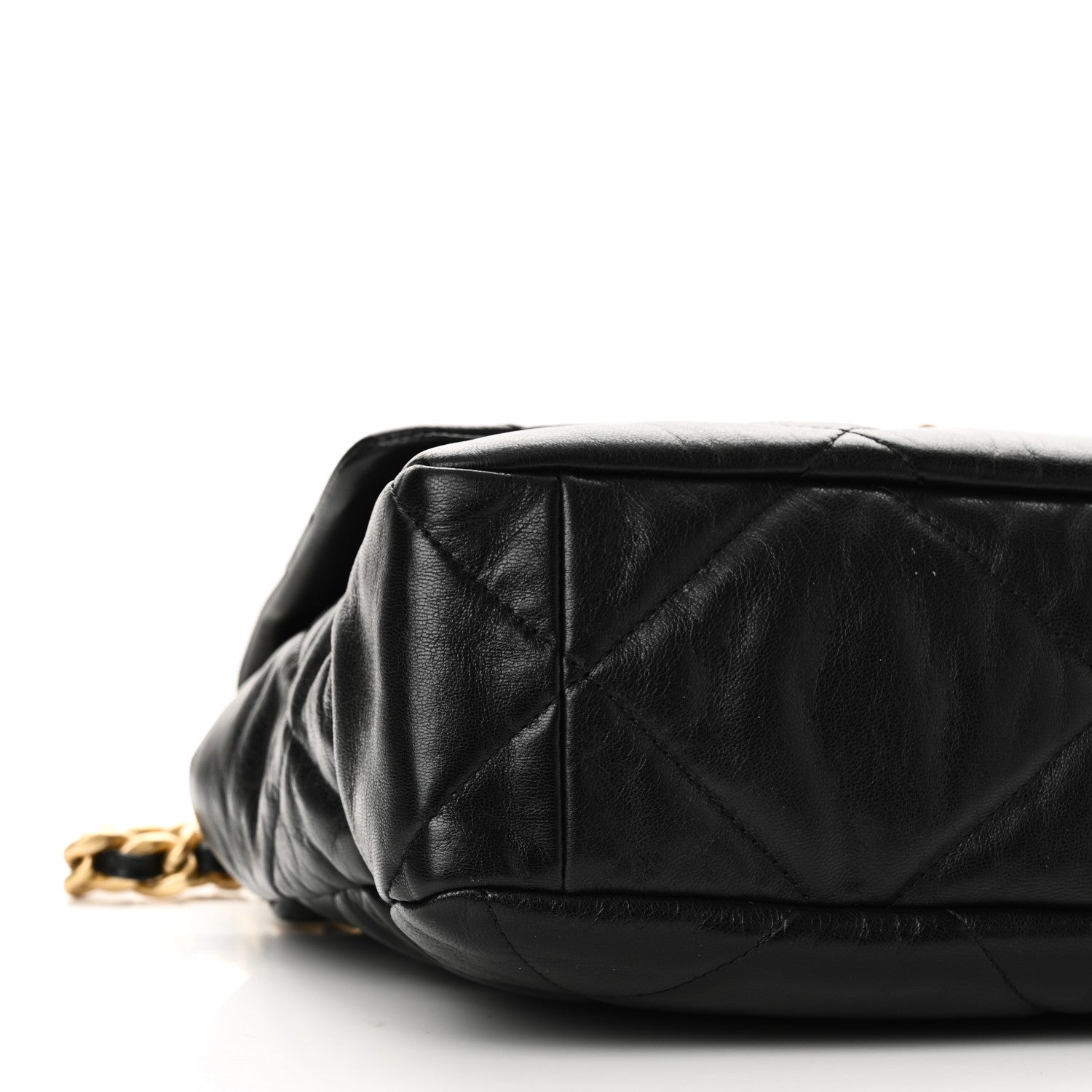 Chanel Goatskin Quilted Large Chanel 19 Flap Black 9 of 11