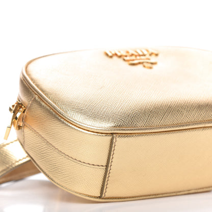 Prada Metallic Saffiano Belt Bag Gold 6 of 10