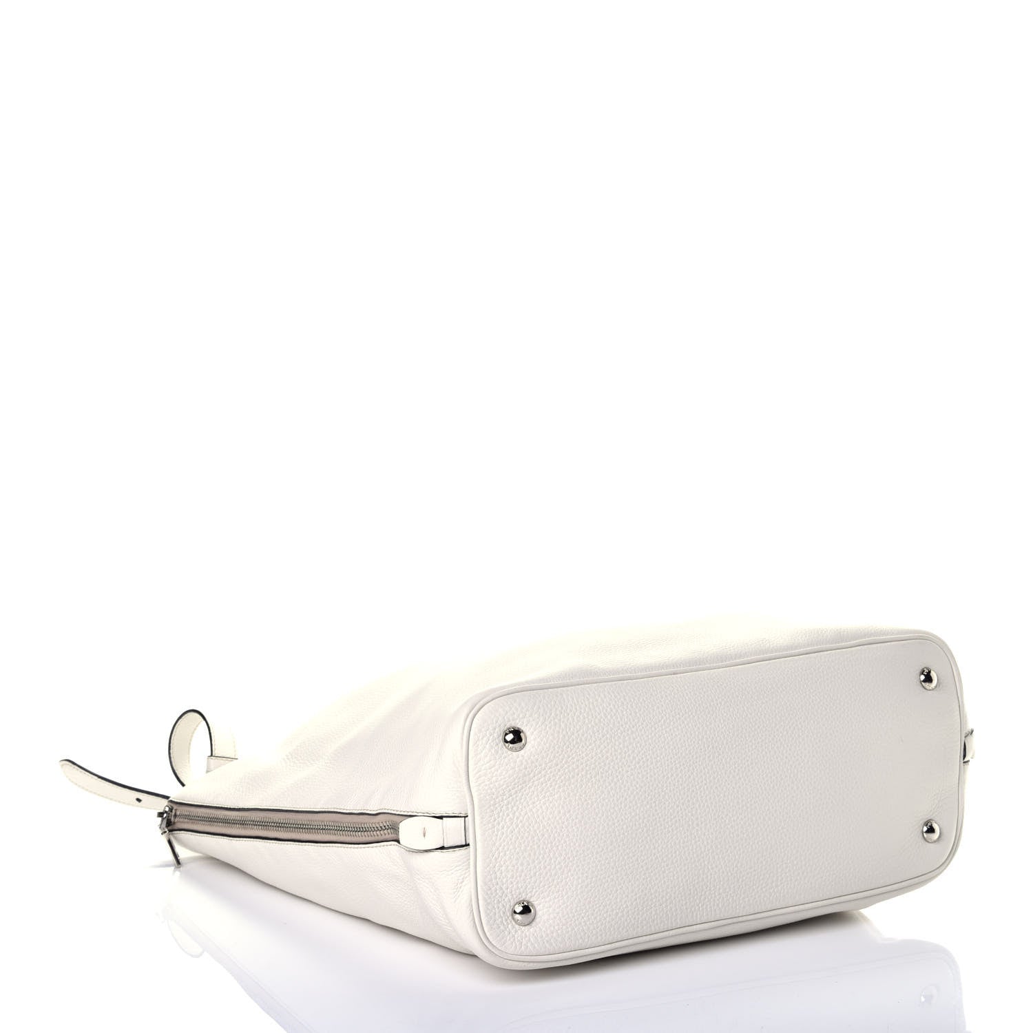 Prada Vitello Daino Side Zip Tote Talco 5 of 9