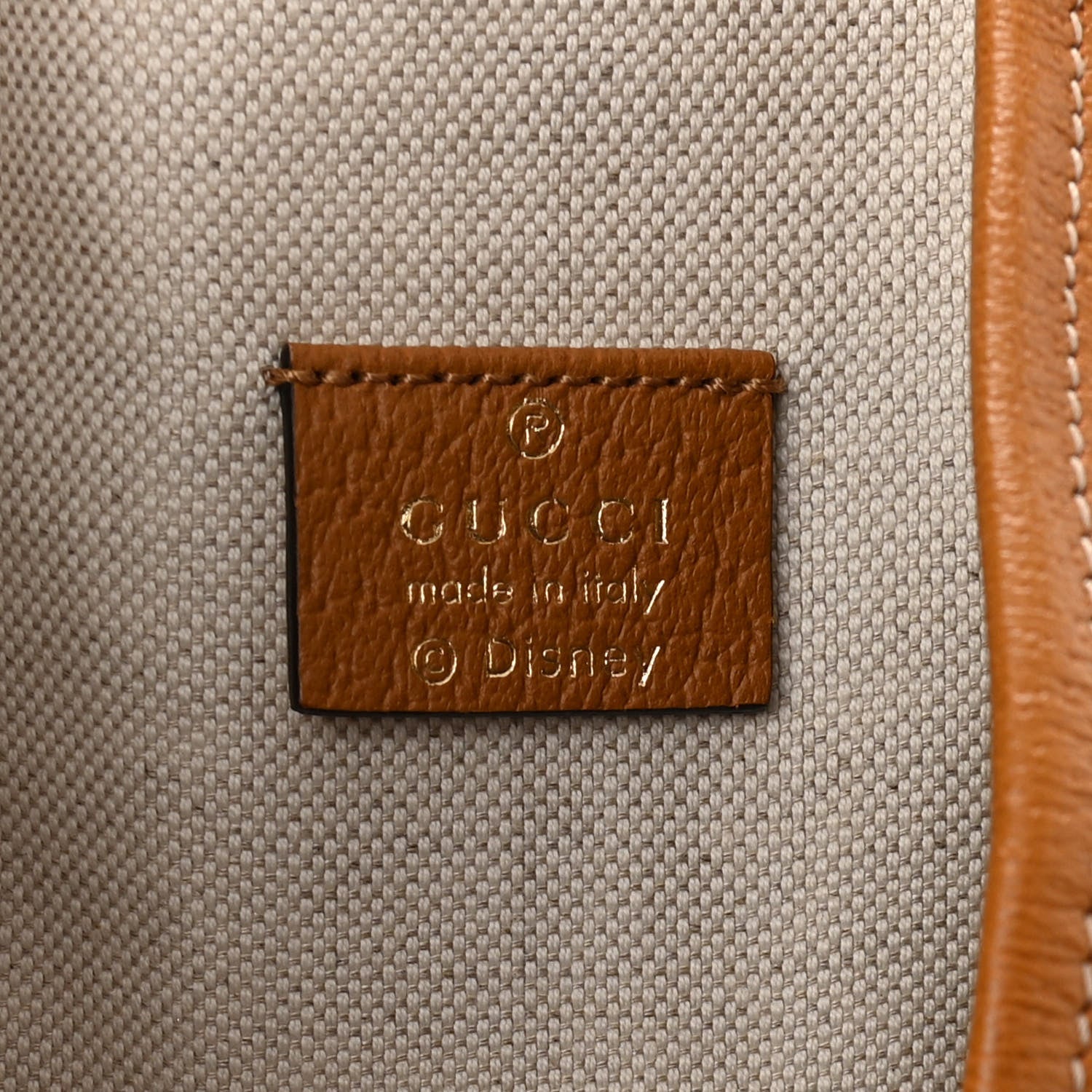 Gucci X DISNEY Mini Vintage GG Supreme Monogram Mickey Mouse Medium Backpack Beige Vintage Sun Oil 6 of 10