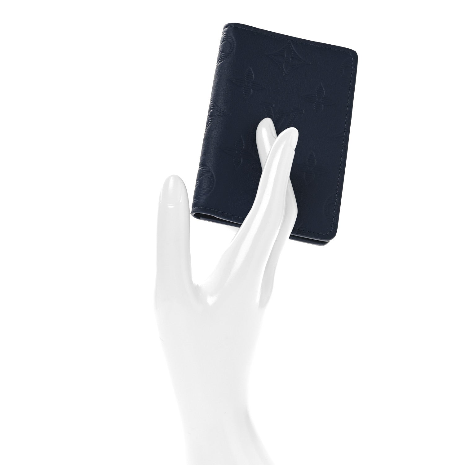 Louis Vuitton Calfskin Monogram Shadow Pocket Organizer Navy Blue 2 of 6