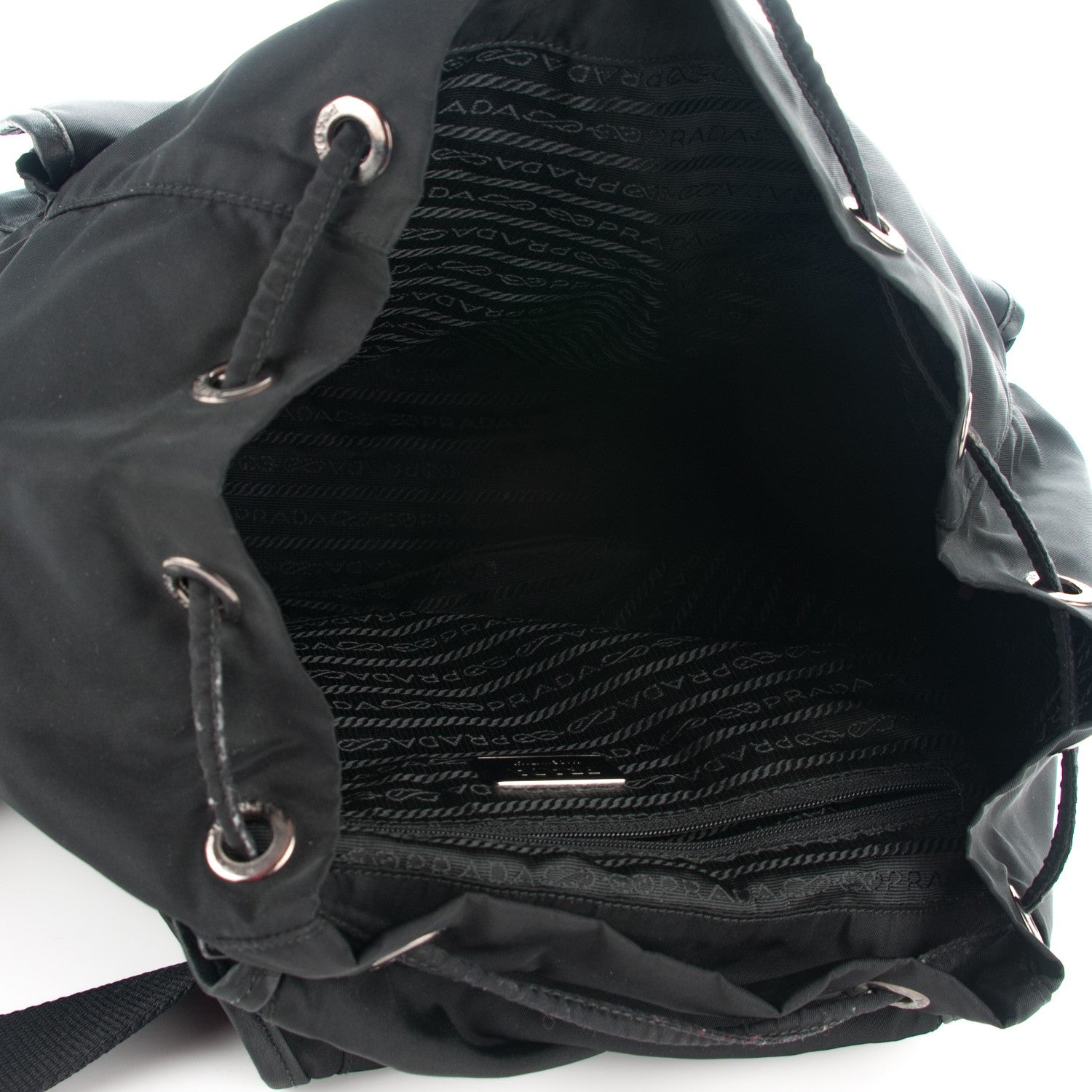 Prada Nylon Vela Medium Backpack Black 5 of 6