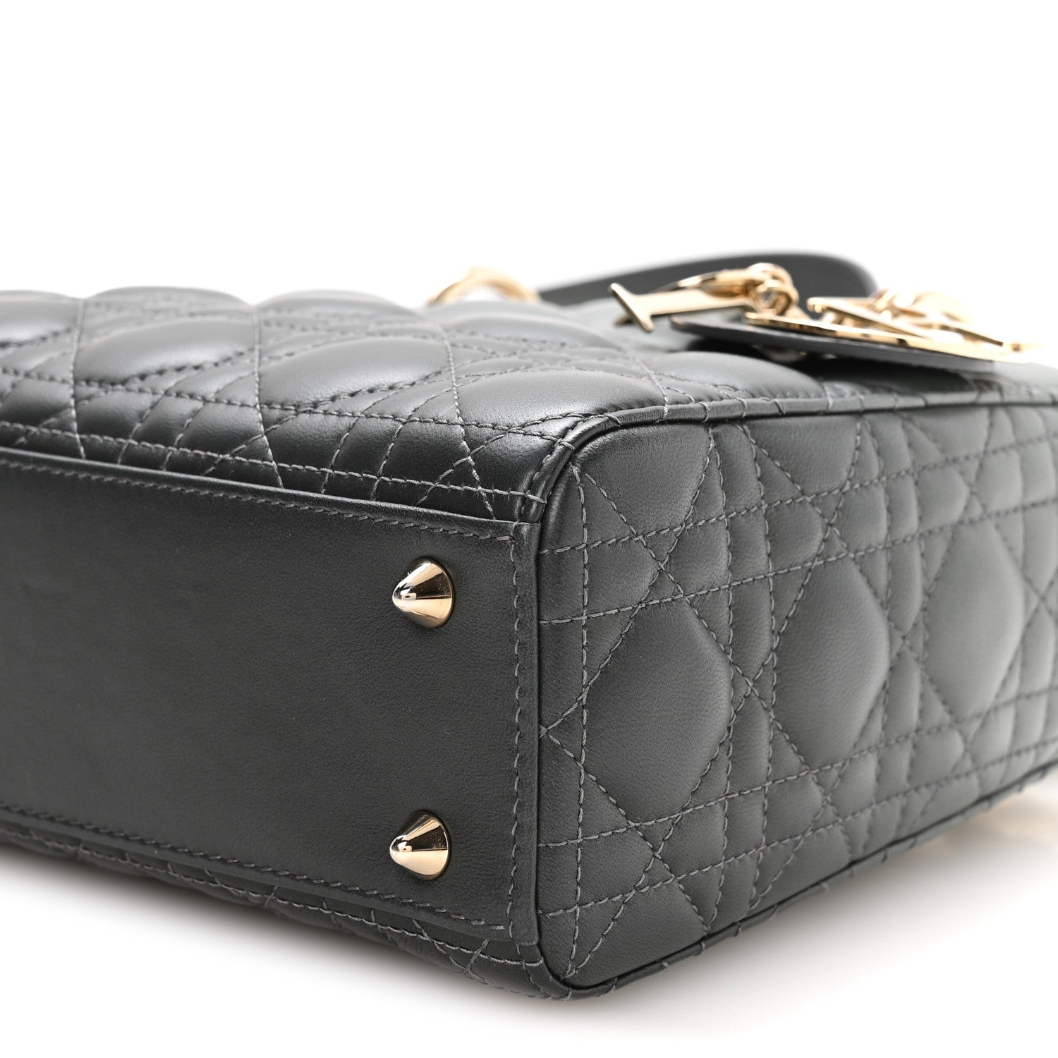 Christian Dior Lambskin Cannage Gradient Small My ABCDior Lady Dior Grey 10 of 10