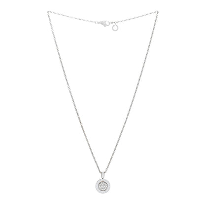 Bulgari 18K White Gold Diamond BVLGARI BVLGARI Pave Pendant Necklace 2 of 4