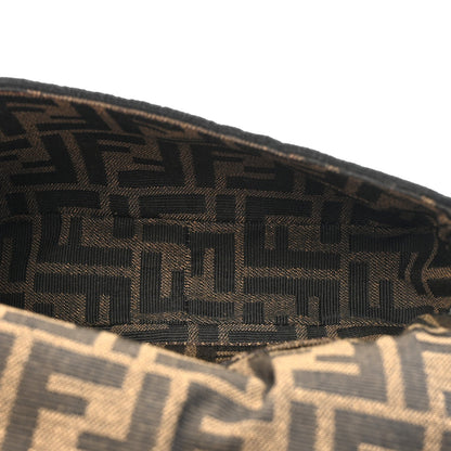 Fendi Fabric Jacquard FF 1974 Mini Baguette Tobacco Moro Black 5 of 10