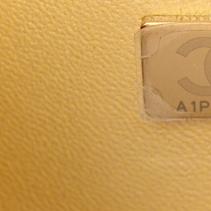 Chanel Iridescent Caviar Quilted Medium Double Flap Yellow 7 of 11