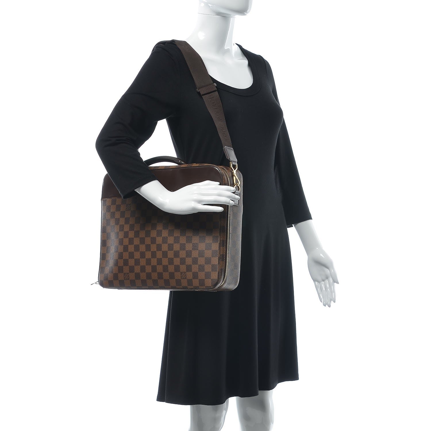 Louis Vuitton Damier Ebene Porte Ordinateur Sabana Computer Case 2 of 12