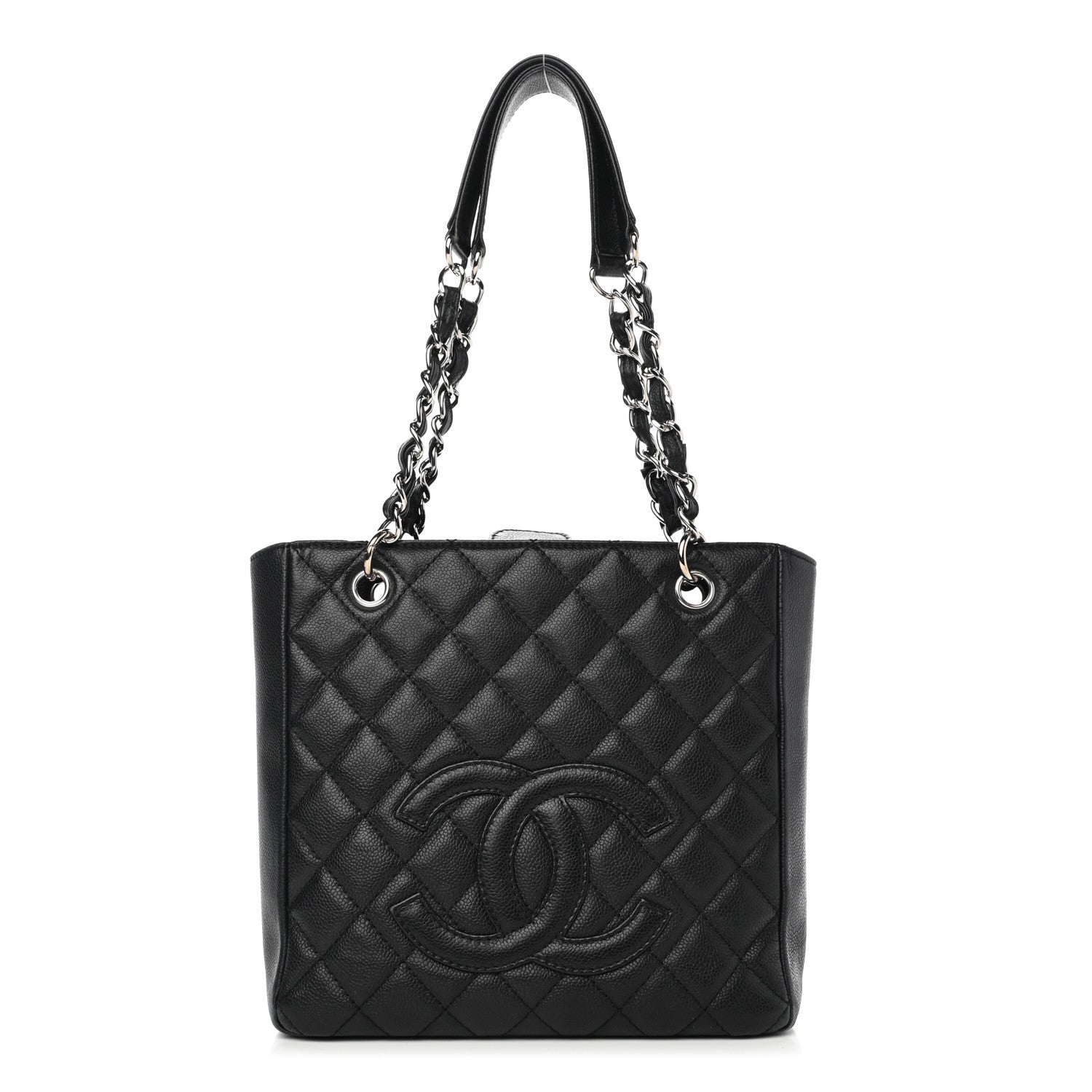 Chanel Caviar Quilted Petit Shopping Tote PST Black 1 of 8