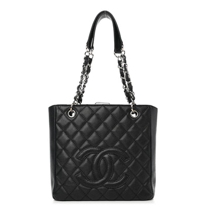 Chanel Caviar Quilted Petit Shopping Tote PST Black 1 of 8