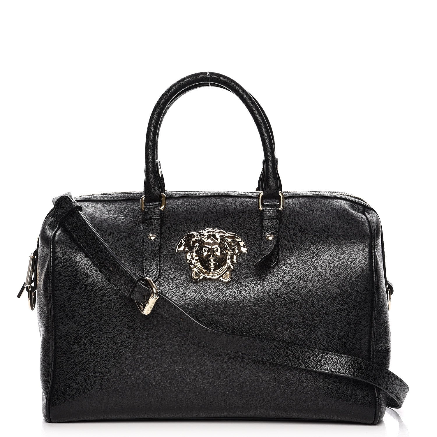Versace Calfskin Palazzo Duffle Bag Nero Black 1 of 10