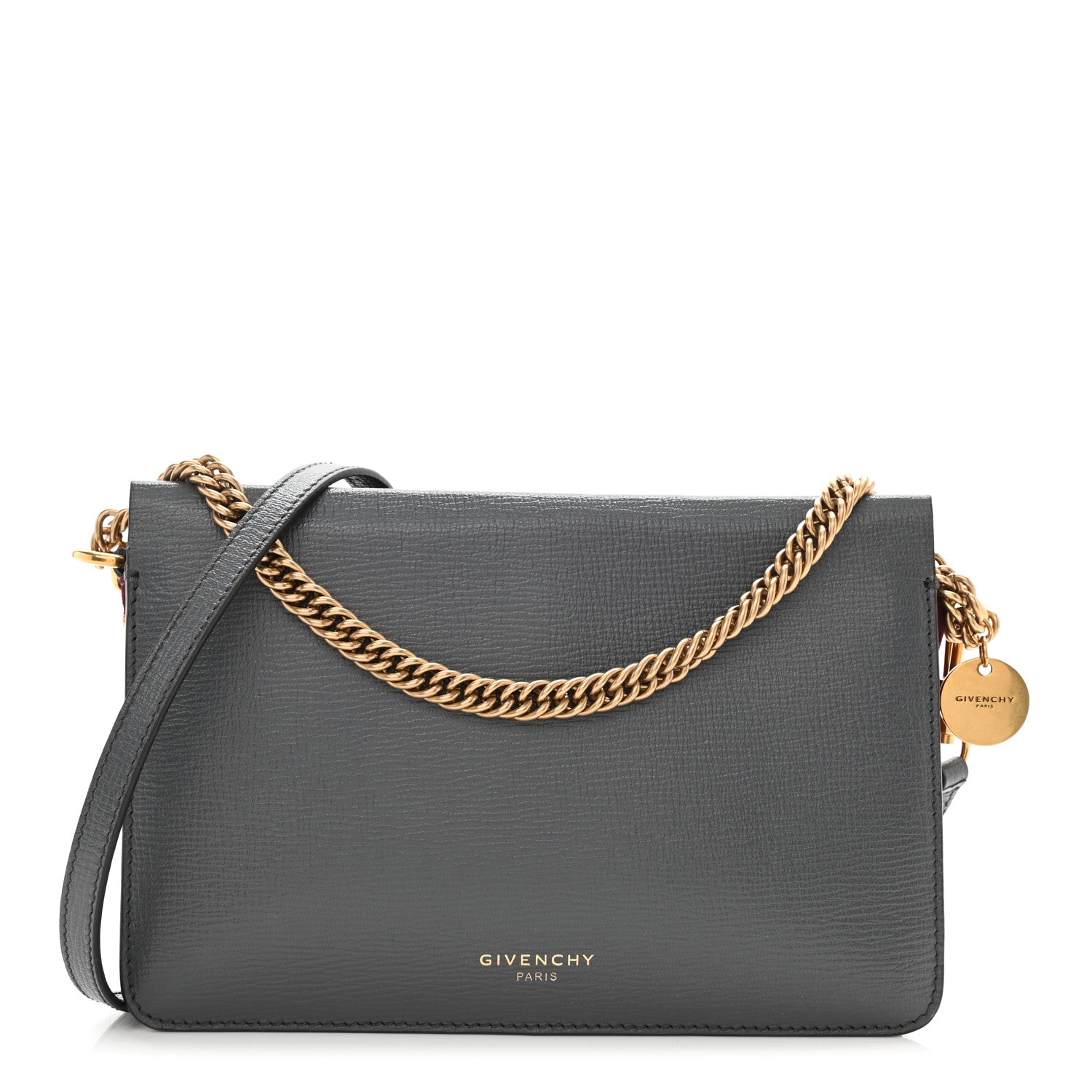 Givenchy Goatskin Suede Cross 3 Crossbody Bag Grey Aubergine 1 of 10