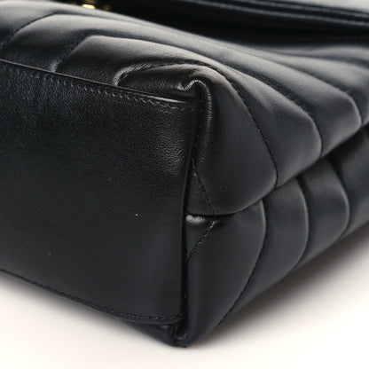 Saint Laurent Calfskin Y Quilted Monogram Small Loulou Chain Satchel Black 9 of 9