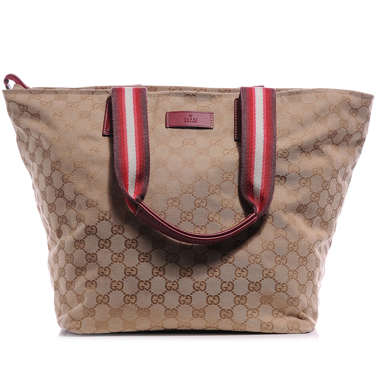 GG Monogram Large Web Handle Bucket Tote