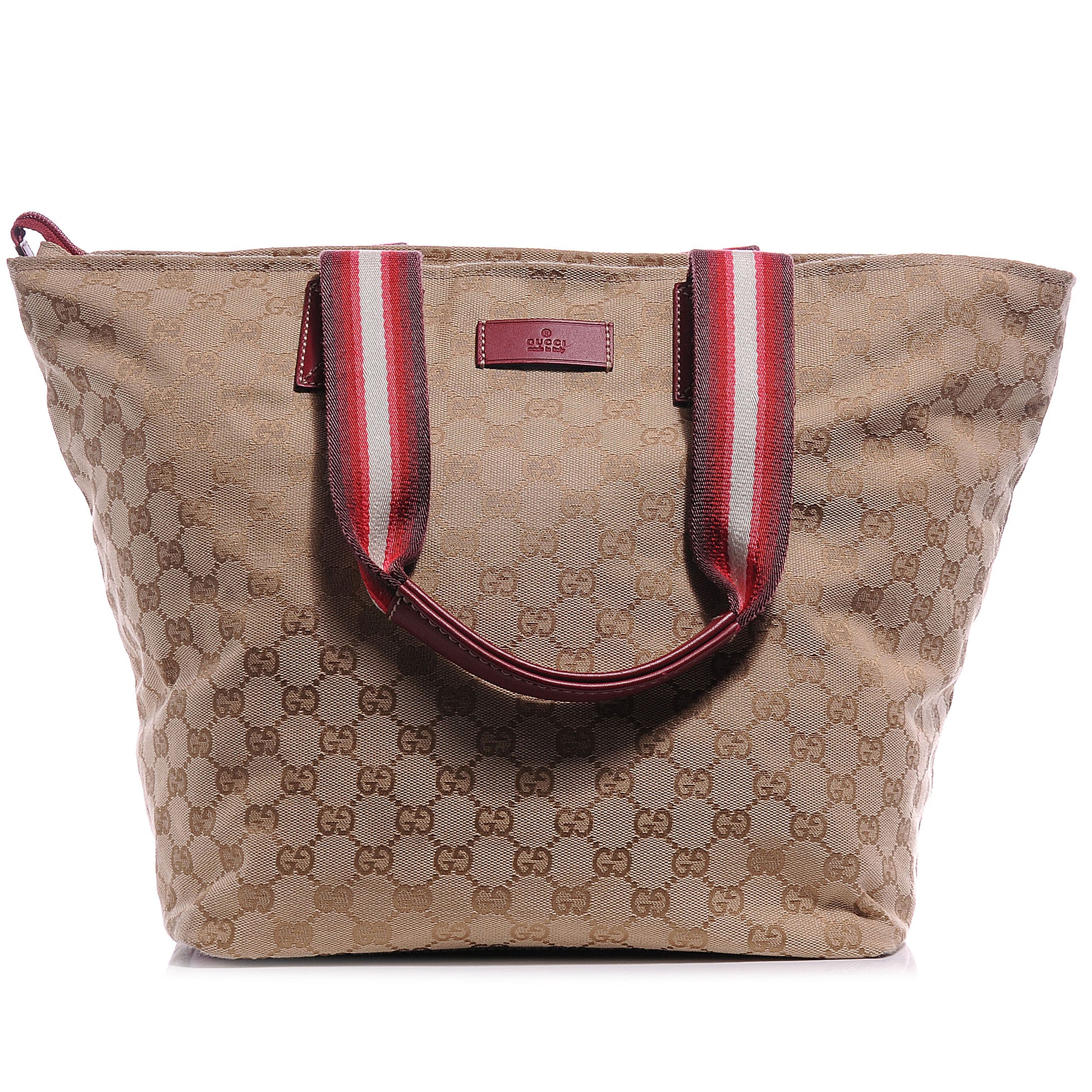 Gucci GG Monogram Large Web Handle Bucket Tote 1 of 7