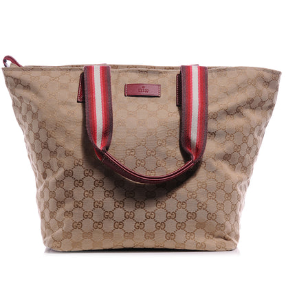 Gucci GG Monogram Large Web Handle Bucket Tote 1 of 7