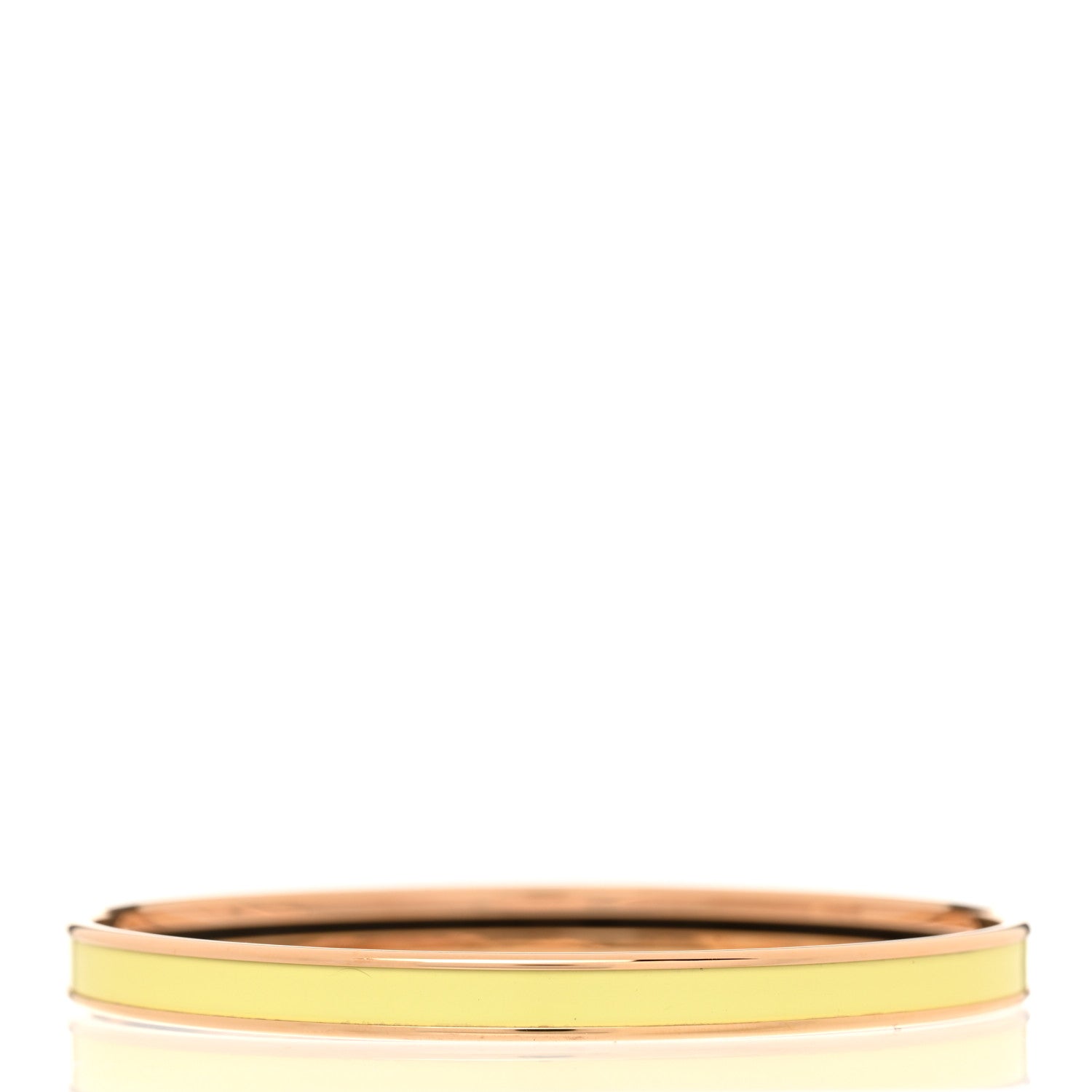 Hermes Enamel Uni Bangle 70 Jaune Citron 3 of 6