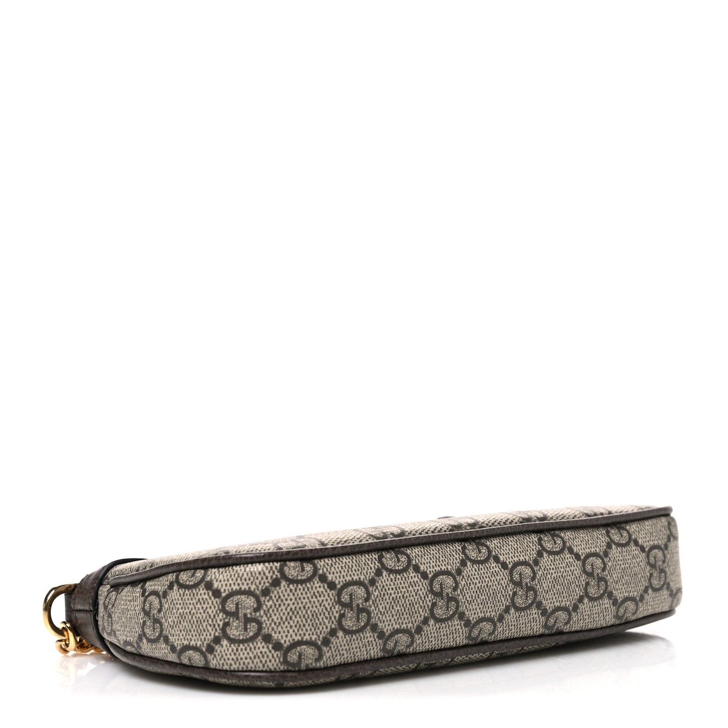 GG Supreme Monogram Textured Dollar Calfskin Mini Ophidia Chain Bag Beige Ebony