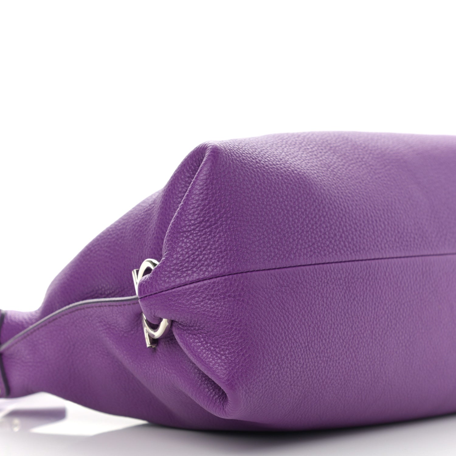 Salvatore Ferragamo Calfskin Fanisa Gancini Hobo Purple 8 of 9