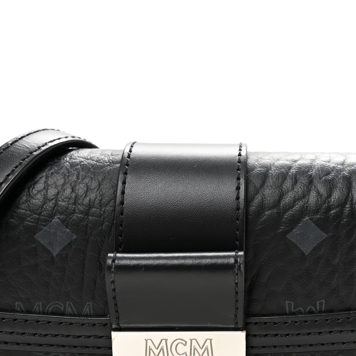 MCM Visetos Mini Tracy Crossbody Bag Black 7 of 9