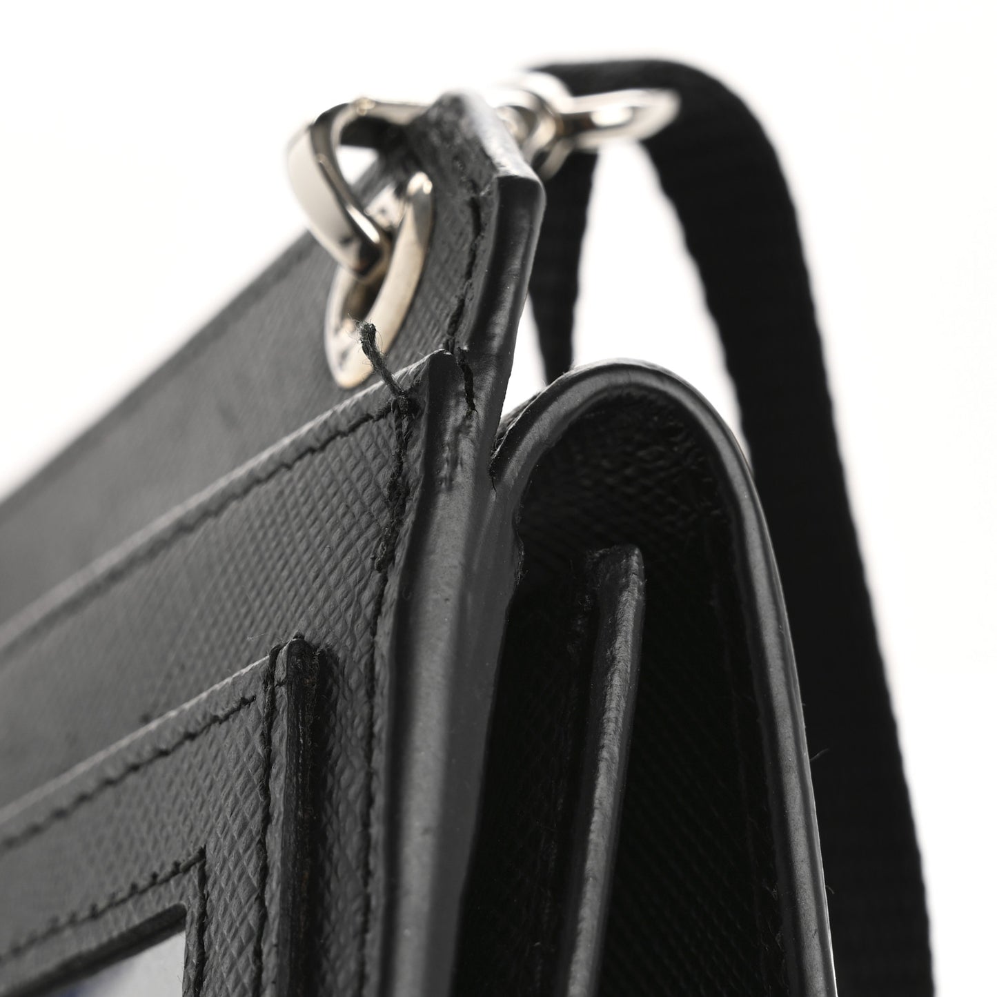 Saffiano Racing Logo Patch Mini Bag Black