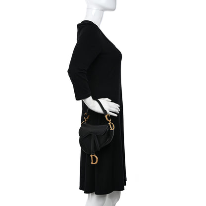 Christian Dior Calfskin Mini Saddle Bag Black 2 of 10