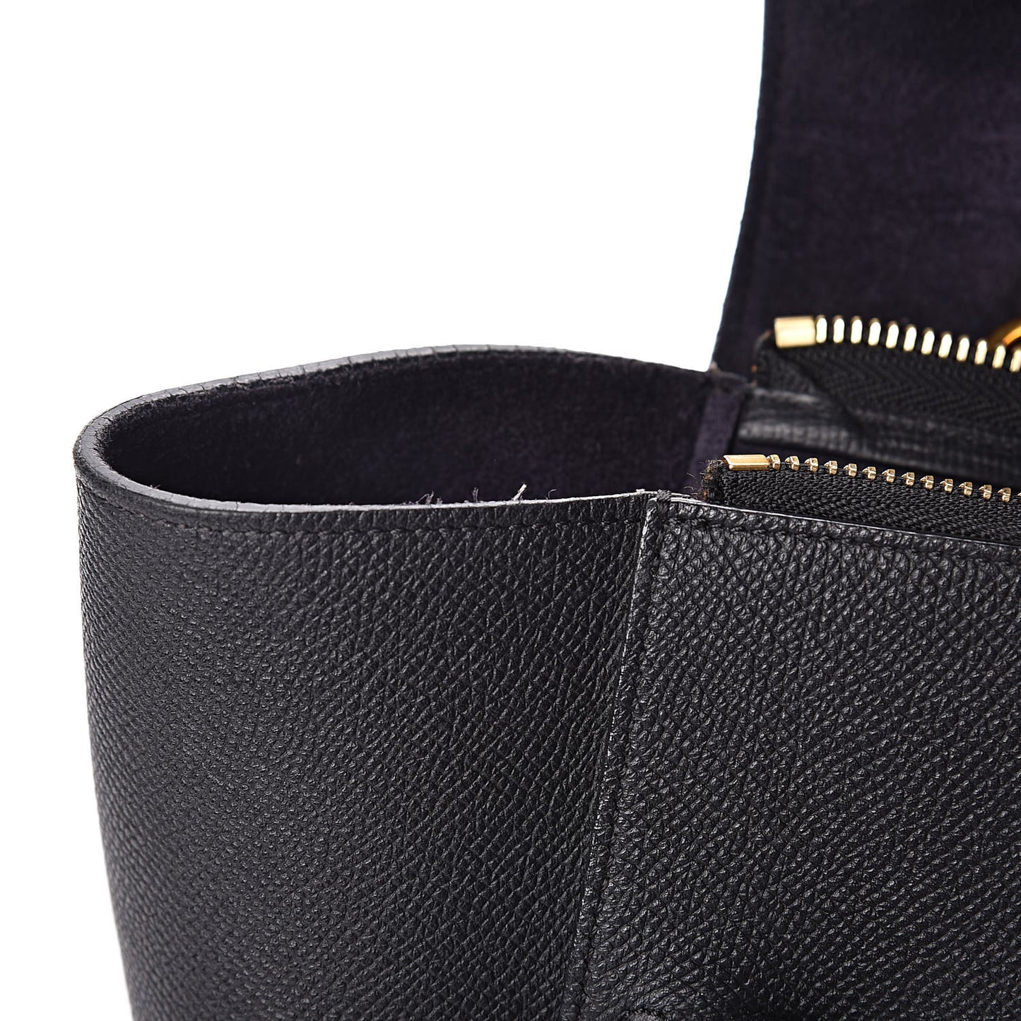Grained Calfskin Mini Belt Bag Black