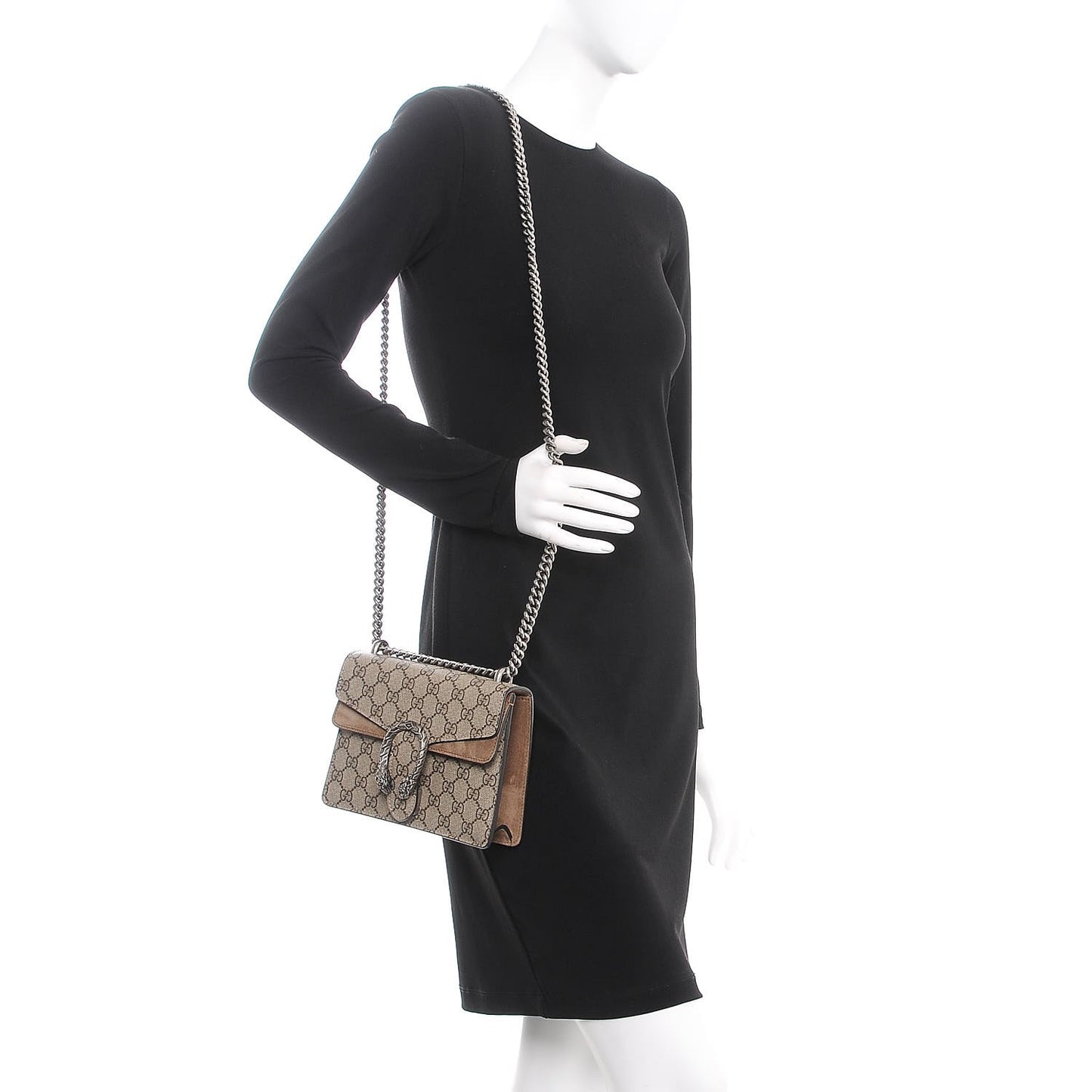 GG Supreme Monogram Mini Dionysus Shoulder Bag Taupe