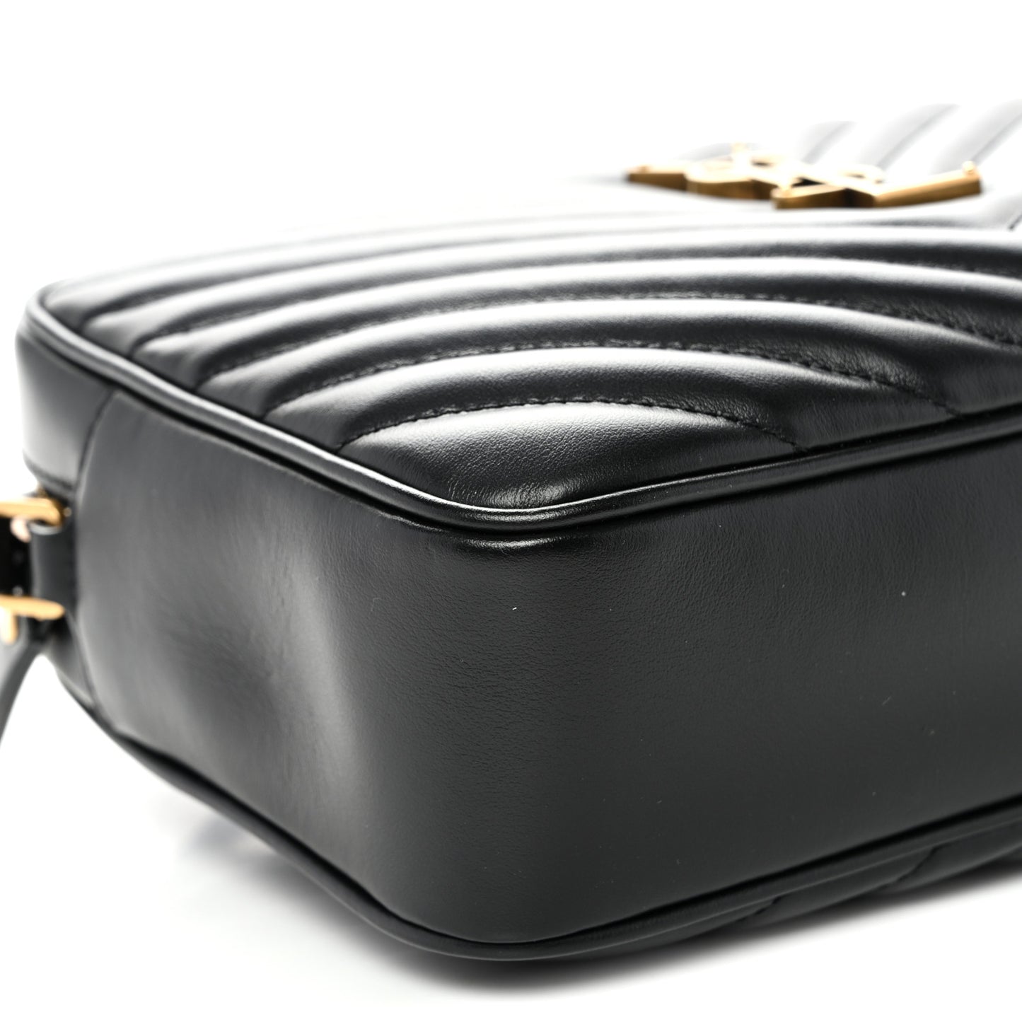 Calfskin Matelasse Monogram Lou Camera Bag Black