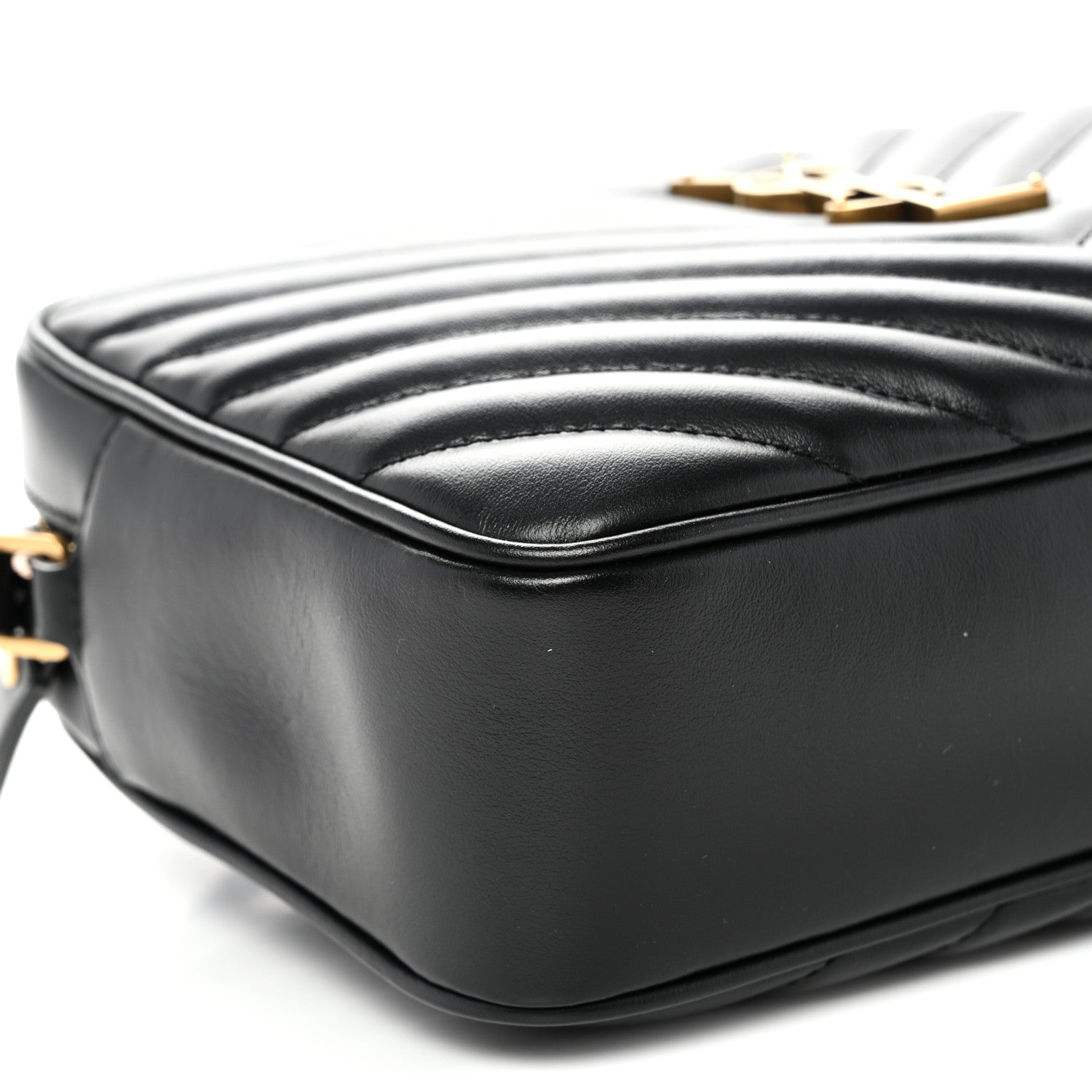 Saint Laurent Calfskin Matelasse Monogram Lou Camera Bag Black 9 of 10