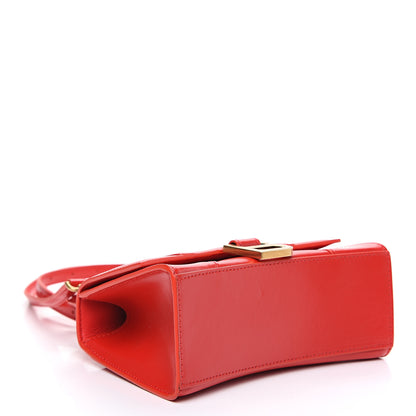 Balenciaga Shiny Box Calfskin Hourglass Top Handle Bag XS Bright Red 3 of 7