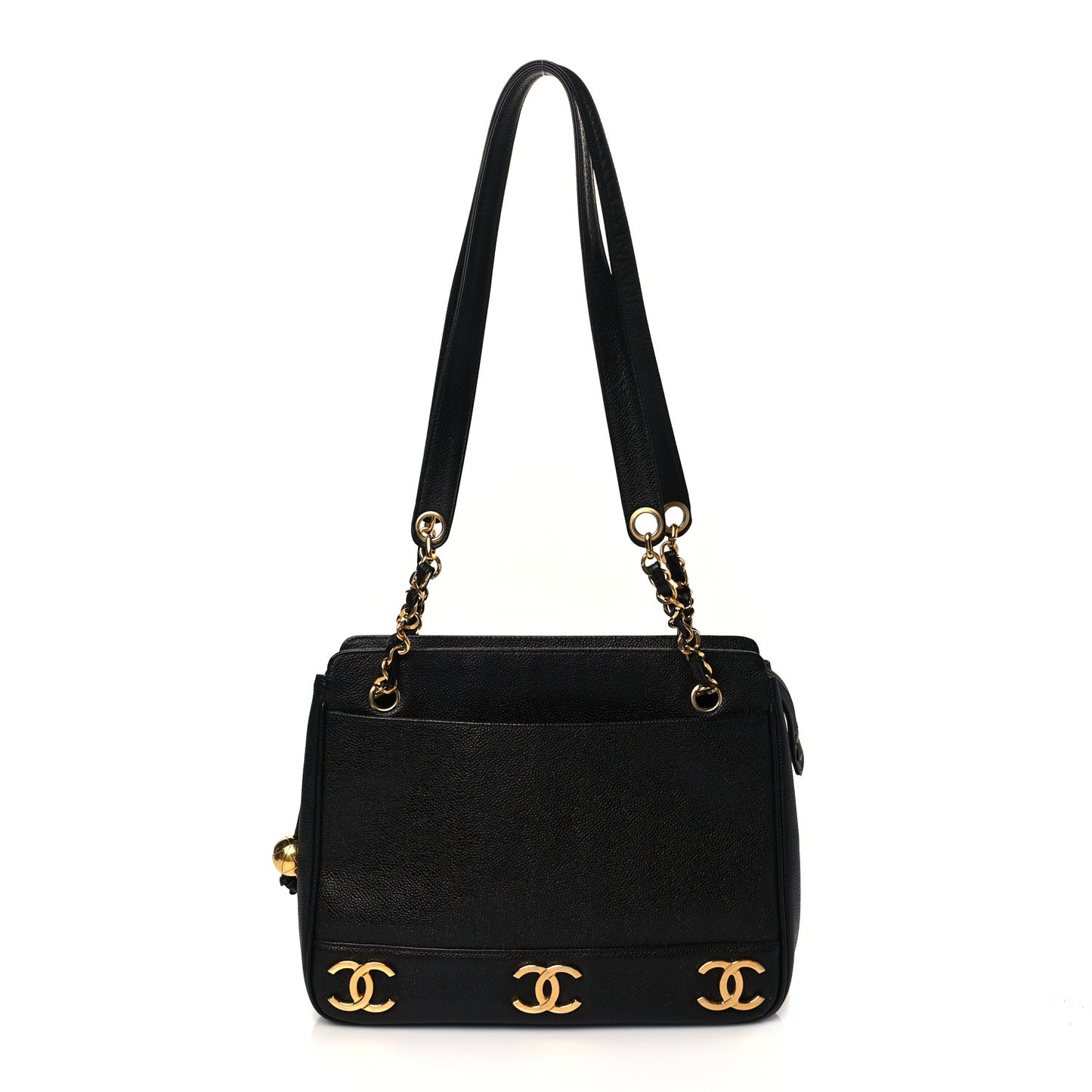 Caviar CC Shoulder Bag Black