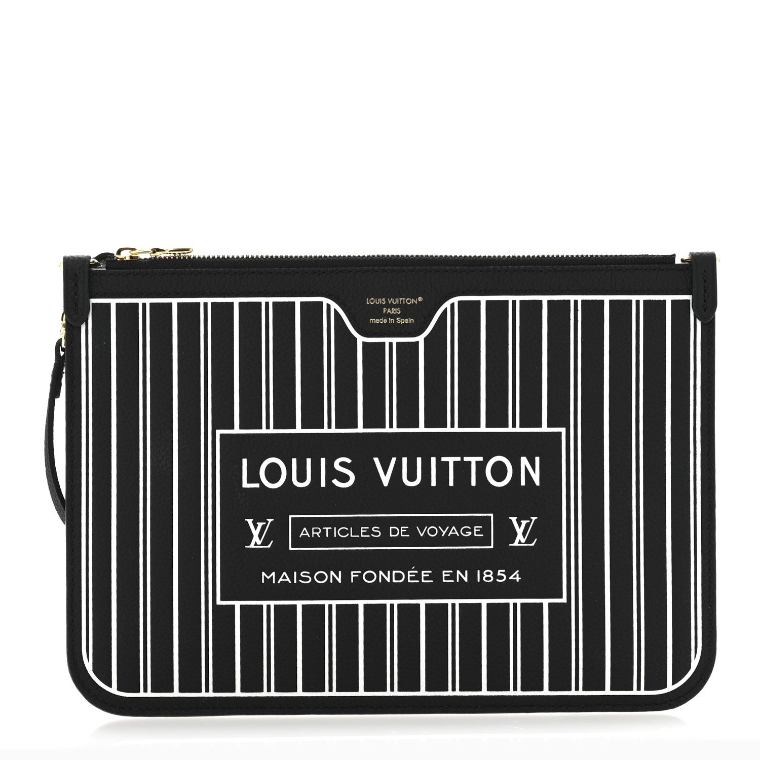 Louis Vuitton Calfskin Neverfull Inside Out MM Pochette Black 1 of 7
