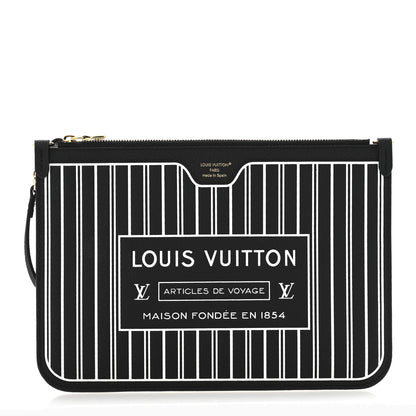 Louis Vuitton Calfskin Neverfull Inside Out MM Pochette Black 1 of 7