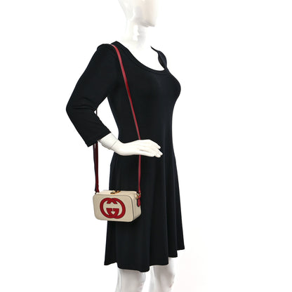 Gucci Vitello Eclipse Mini Interlocking G Shoulder Bag Mystic White Hibiscus Red 2 of 11