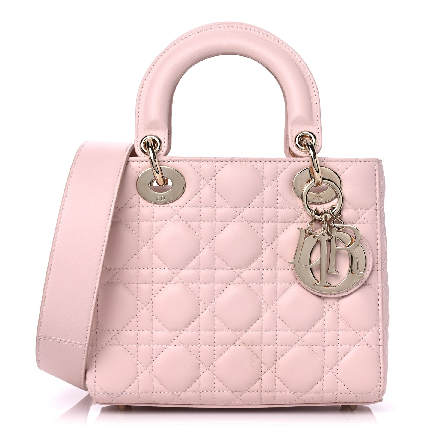 Lambskin Cannage Small My ABCDior Lady Dior Powder Pink