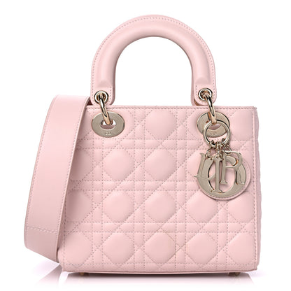 Christian Dior Lambskin Cannage Small My ABCDior Lady Dior Powder Pink 1 of 8