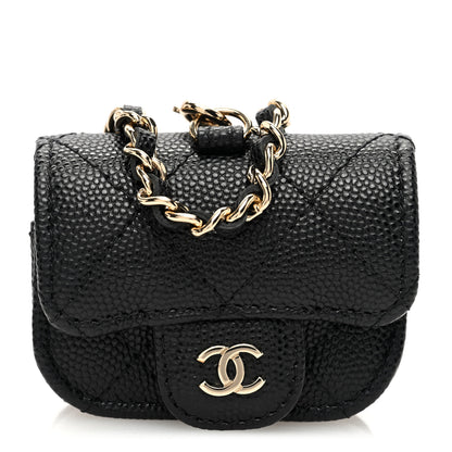 Chanel Caviar Quilted Airpods Pro Case Black 1 of 8