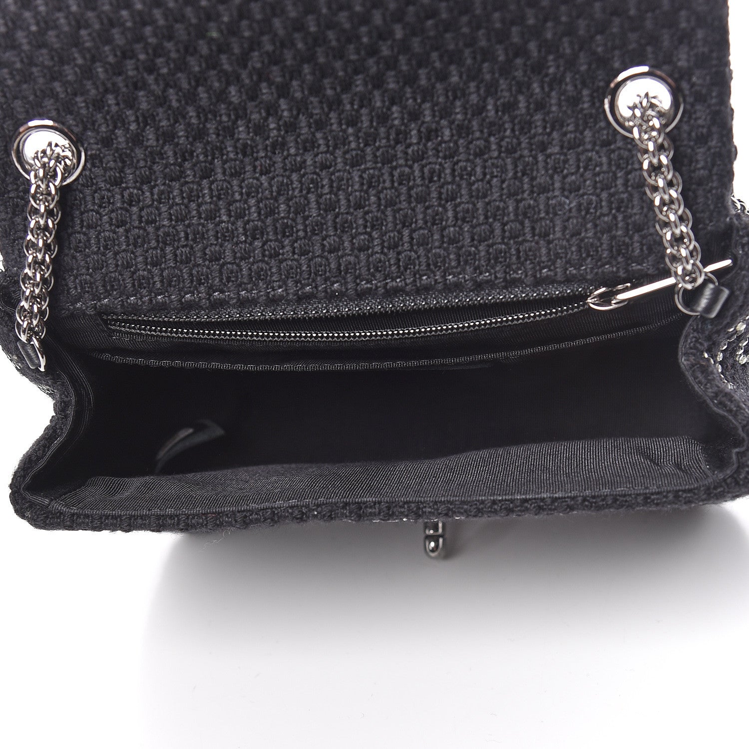 Chanel Tweed Strass Mini Pudong Flap Black 5 of 10
