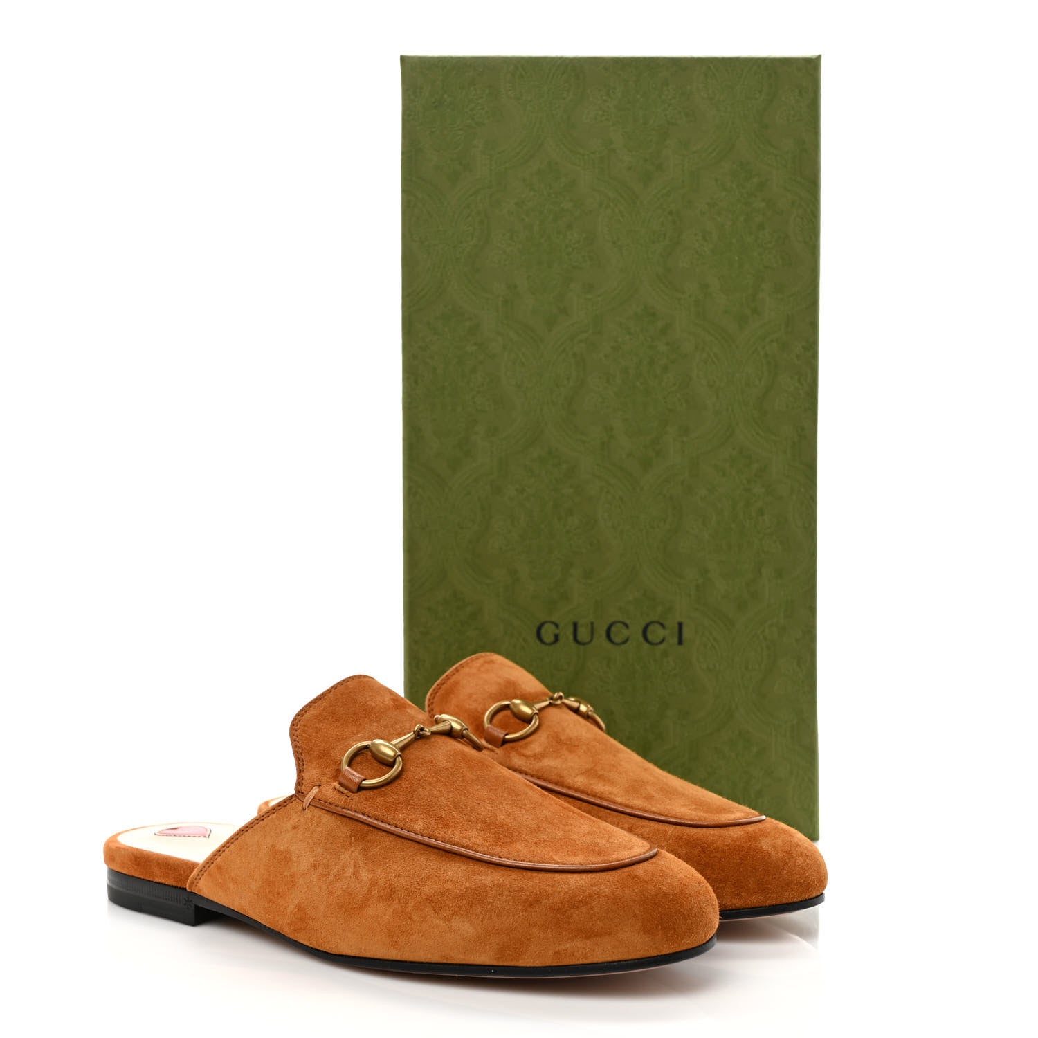 Gucci Suede Cachemire Malaga Kid Womens Princetown Slippers 36 Blondie Cognac 9 of 9