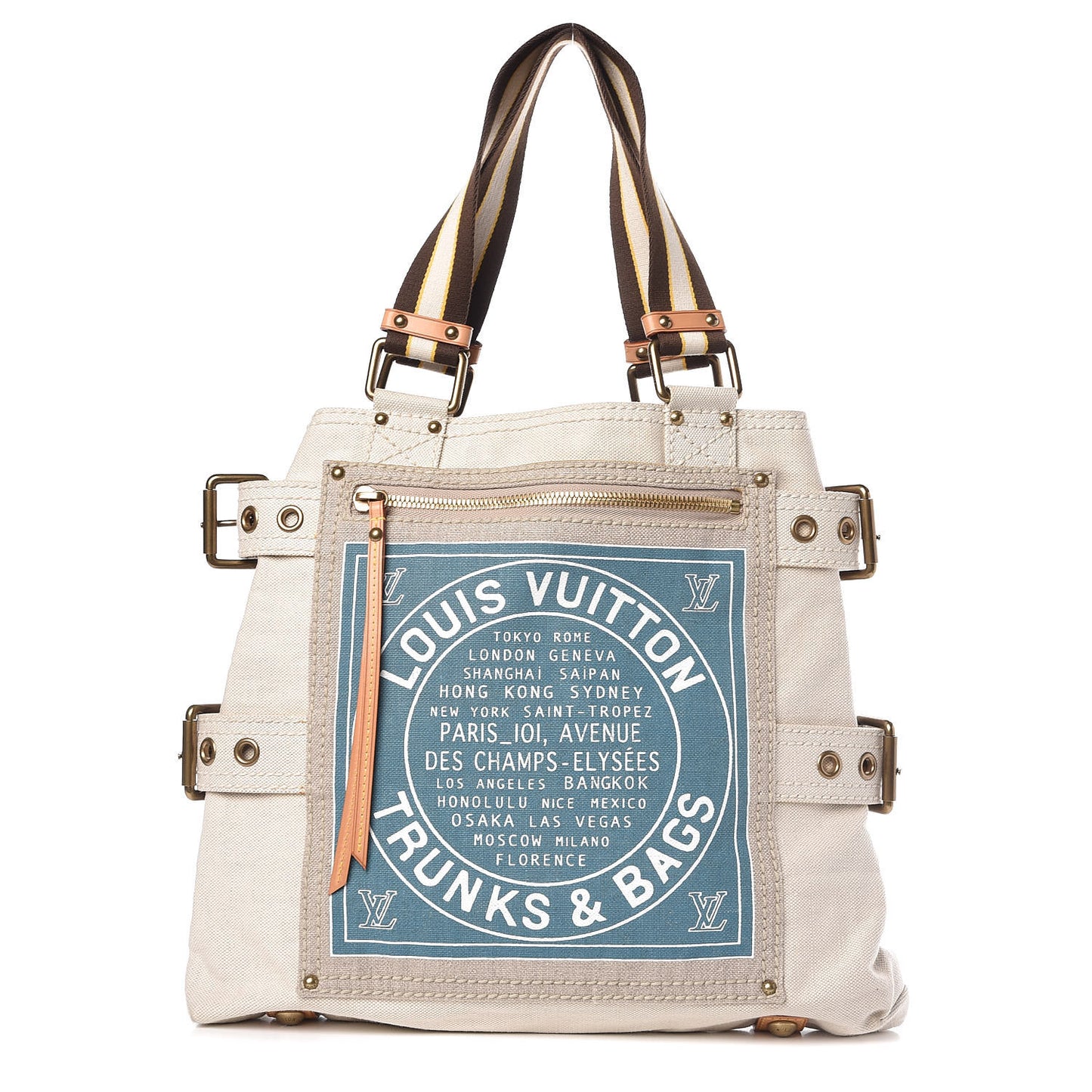 Toile Globe Shopper Cabas MM Blue