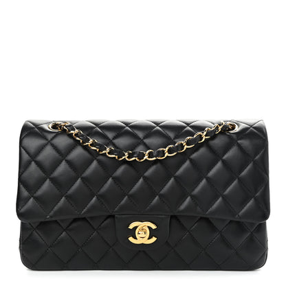 Chanel Lambskin Quilted Medium Double Flap Black 1 of 12