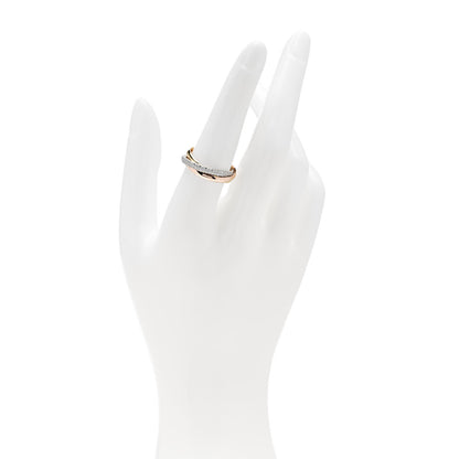 Cartier 18K White Yellow Pink Gold Diamond Small Trinity Paved Ring 55 7.25 2 of 5